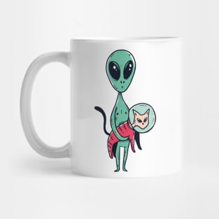 Space Alien Cute Cat Mug